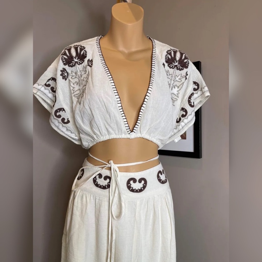 Free people Kai Embroidered Set Size M - Picture 6 of 8